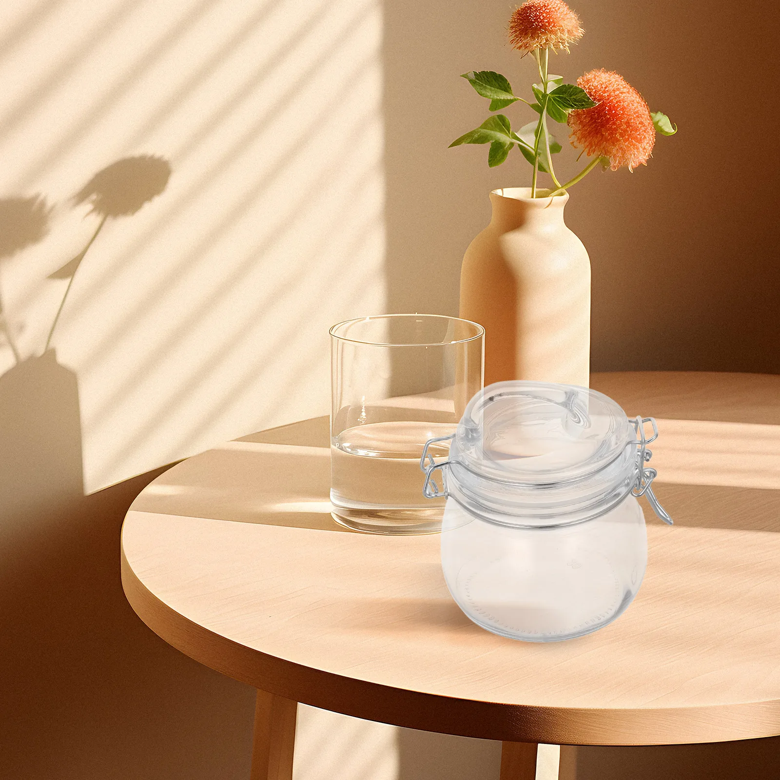 

1pc Sealed Jar Storage Bottle Honey Pot Dispenser Glass Kimchi Container Food Can Multi Use Preserving Jar Sturdy Material