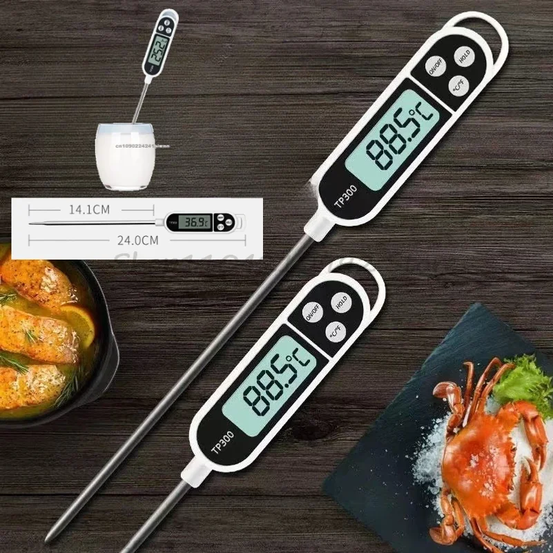 Kitchen Thermometer for Cooking Digital Temperature MeasuringTool for Meat Electronic Food Thermometer LCD Display Food