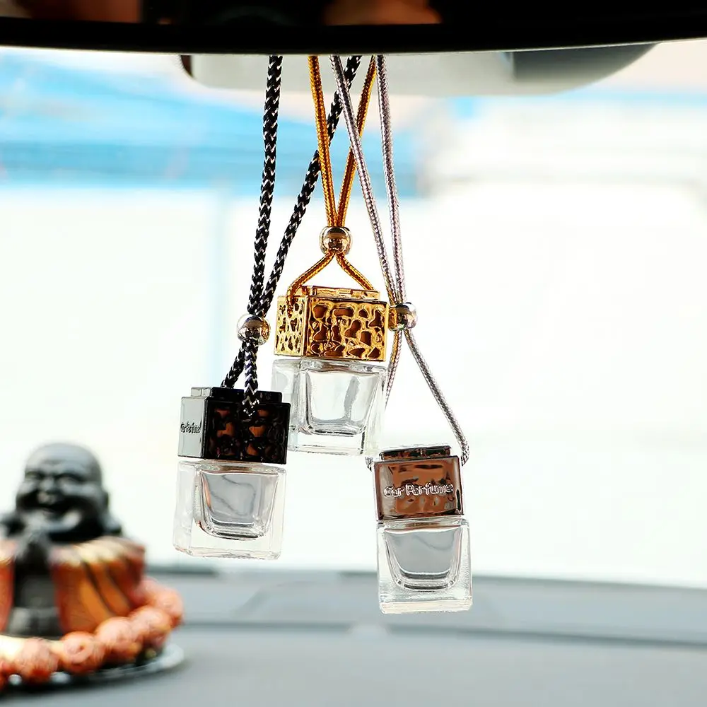 معلقة زجاجة الزيوت الأساسية ، عطر السيارة ، زخرفة السيارات ، قلادة الهواء المعطر ، العطور ، ديكور المنزل