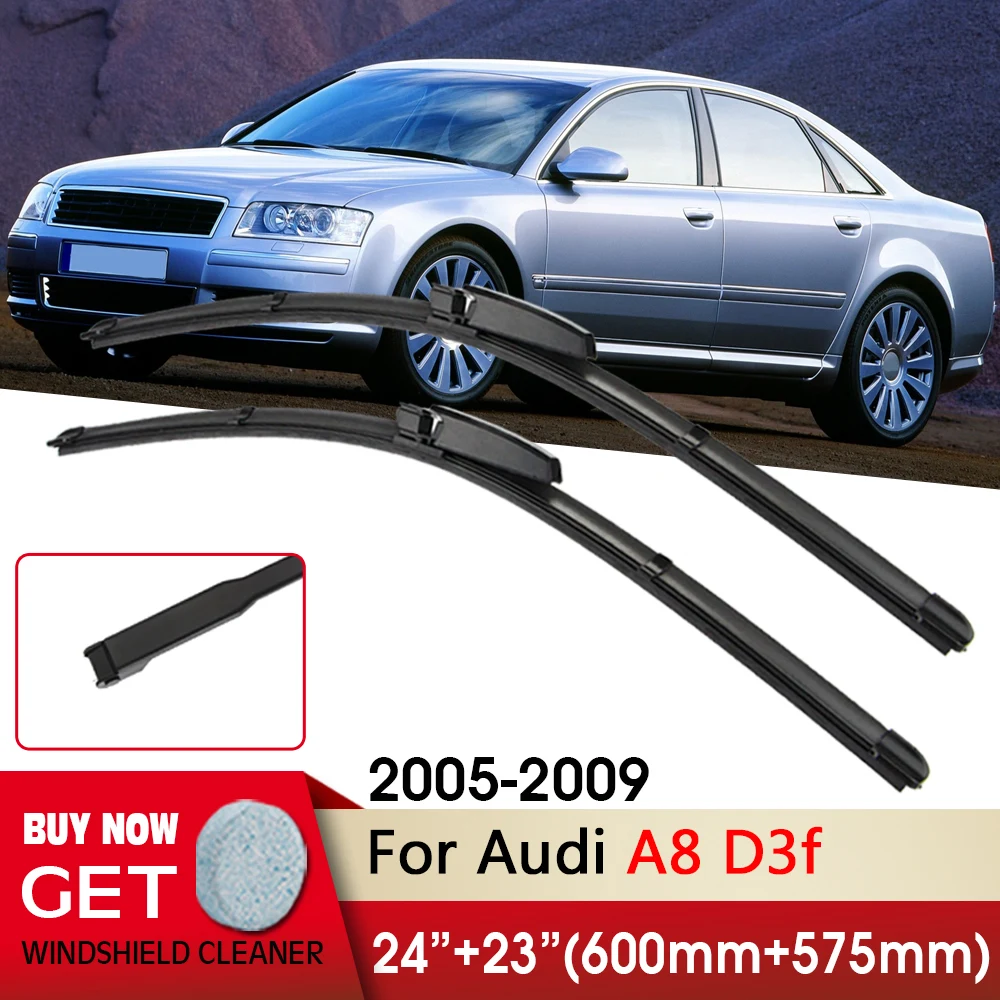 

Car Wiper RHD&LHD Front Wiper Blades 24"+23" For Audi A8 D3f 2005 2006 2007 2008 2009 Slider Windshield Windscreen Front Window