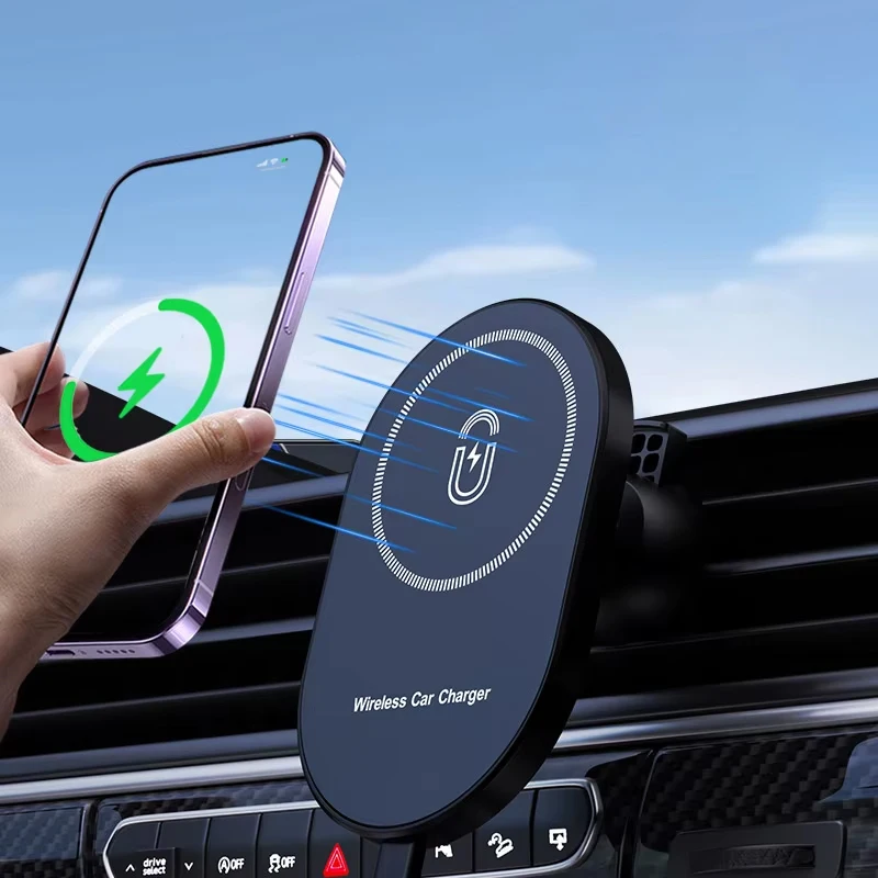 15W Magnetic Car Wireless Chargers Air Vent Phone Holder For