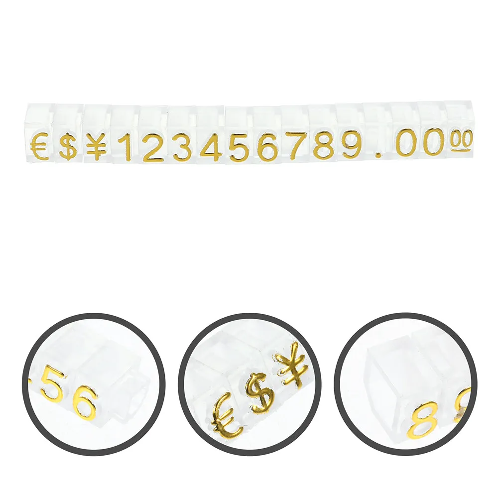 

Retail Price Display Cube Number Block for Jewelry Shop Clothing Store Adjustable Price Tag Stand Compact Design