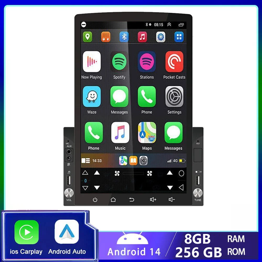 

10.1" Universal Vertical screen Android 14 Car Radio Autoradio 2 Din car radio GPS Navi BT+4G Central Multimedia Smart car syste