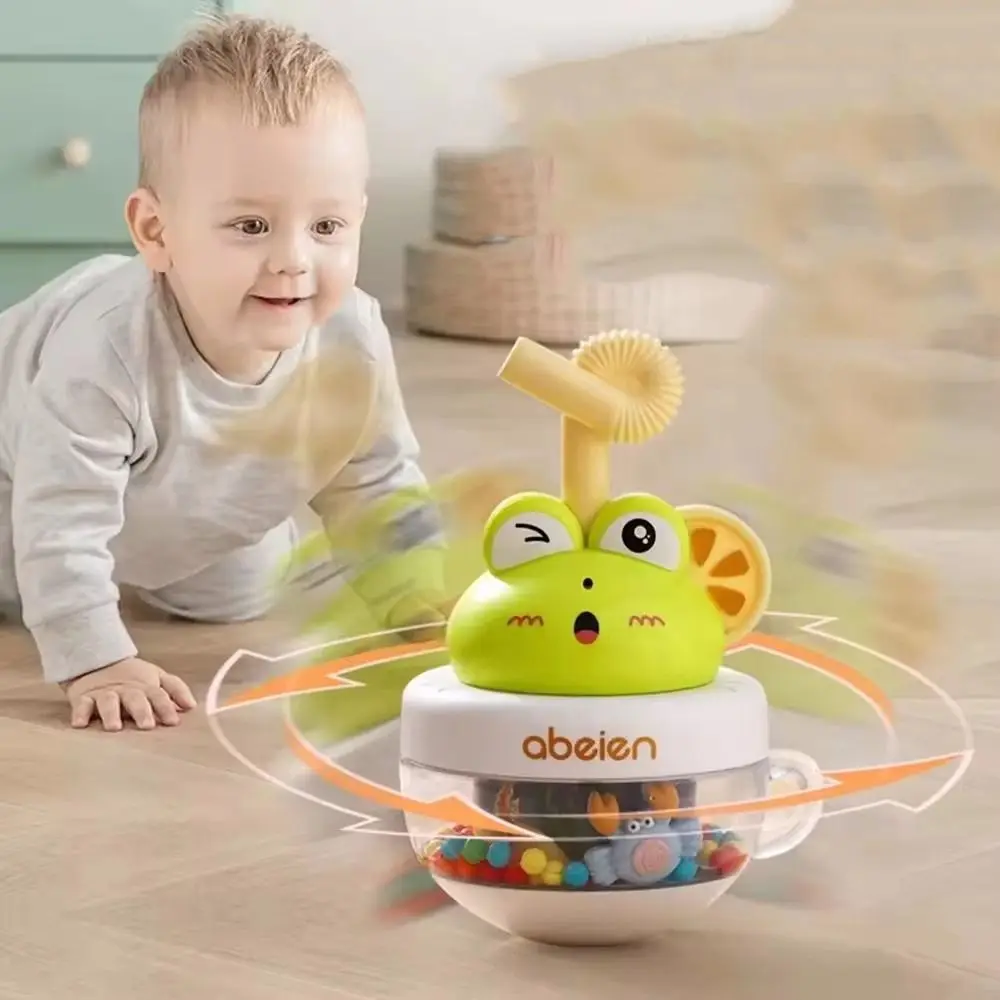 Easy Cleaning Anti-fall Baby Bathing Toy Bell Spray Water Cartoon Tumbler Press Type Interactive Infants Sprinkler Toys Bathtub