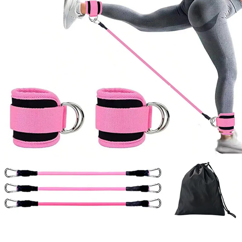 Correas de tobillo, bandas de resistencia, equipo de ejercicio, conjunto de tobillo, entrenamiento físico, peso, Yoga, banda elástica de Fitness para gimnasio TLD01