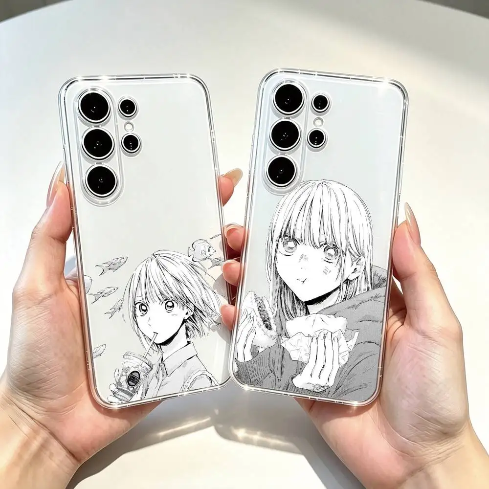 Chinatsu Kano Blue Box Phone Case Transparent Silicone Soft For Samsung S25,S24,S21,S22,S23,S30,Ultra,S20,Plus,Fe