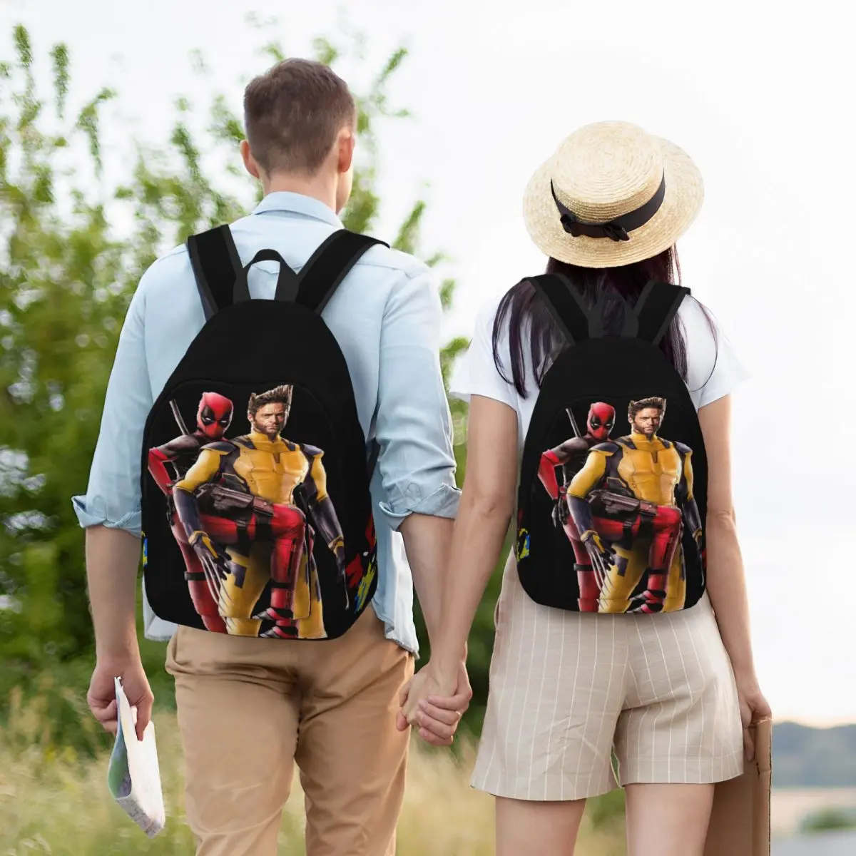 Popular Movies Bookbag Deadpool & Wolverine Teen Girl Boy Men Women Adult Vintage Travel For Gifts Sturdy Shoulder Rucksack