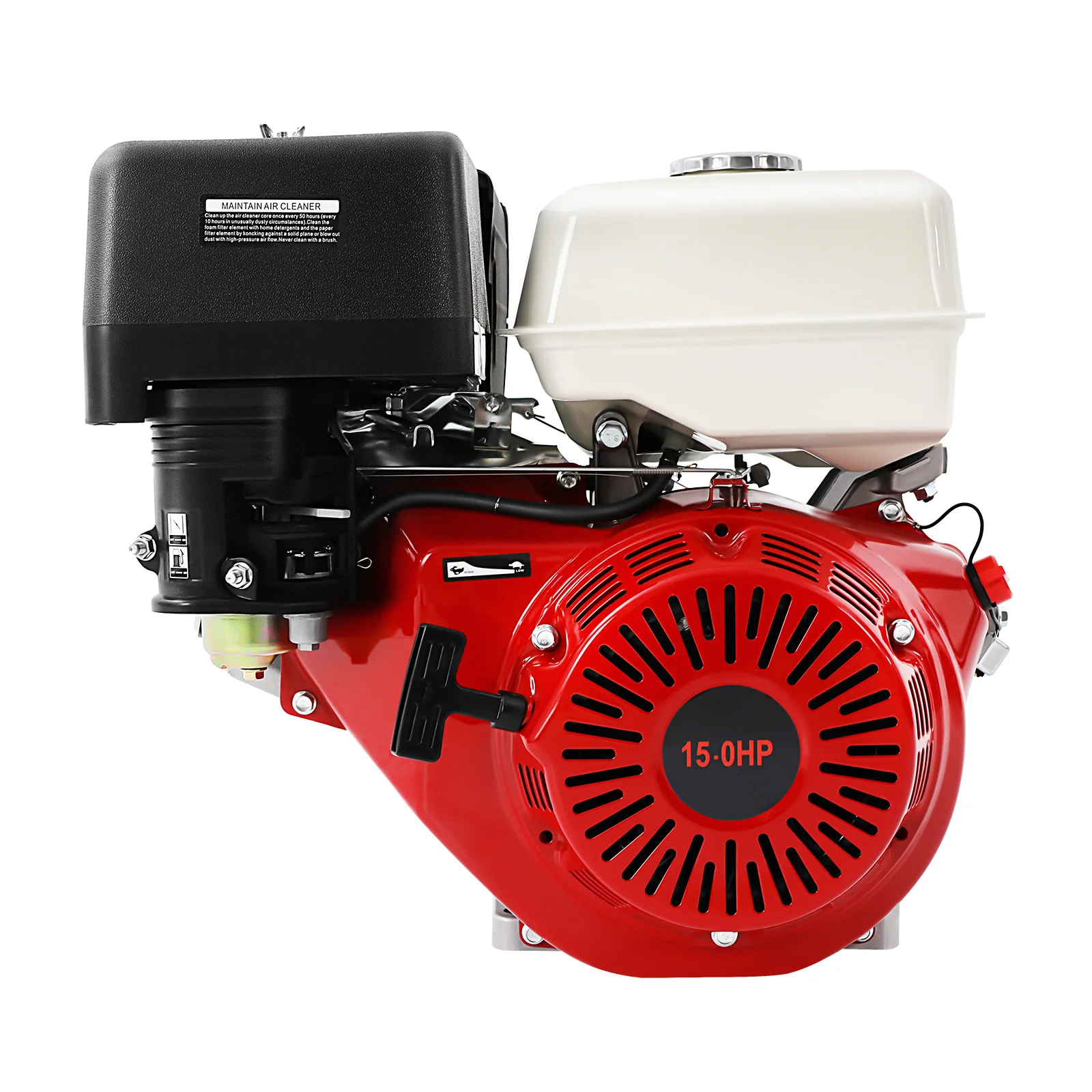 420cc 15 HP 4-Stroke Gasoline Engine with 6.5L Fuel Tank Pull Start Air Cooling 3600rpm for Pumps Generators Go-karts