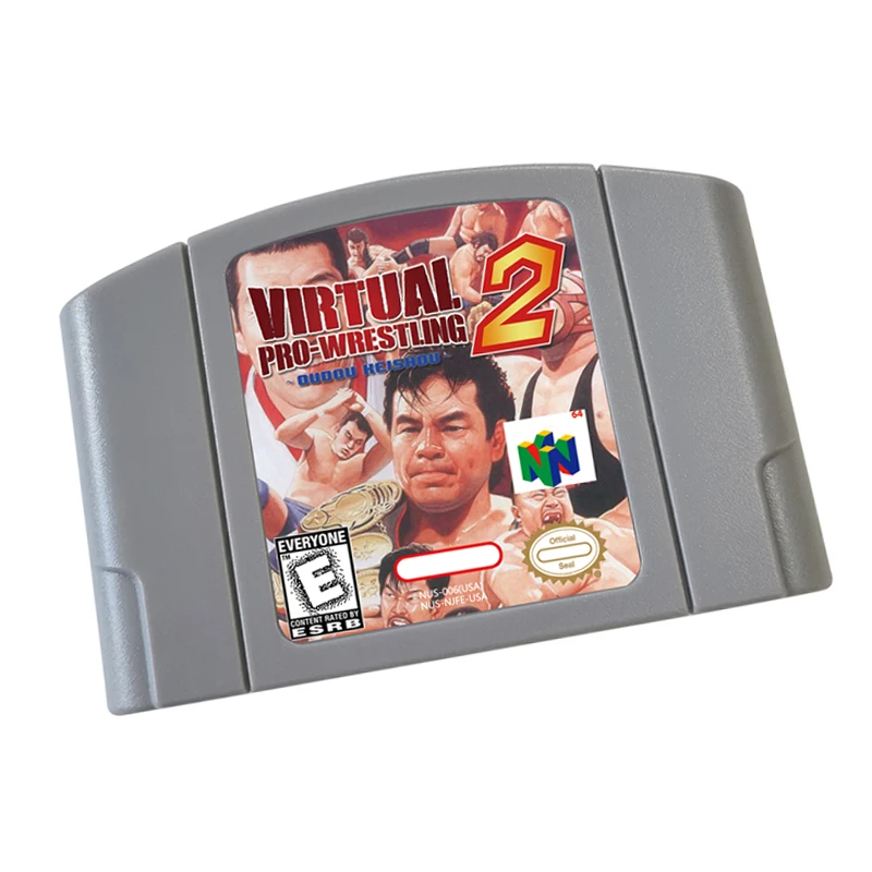 Cartouche de jeux N64-Virtual Pro Wrestling 2 - Oudou Keishou 64 NTSC Version jeux rétro reconstruis
