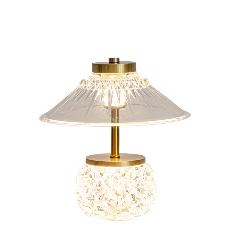 

Creative crystal desk lamp simple modern bedroom bedside lamp atmosphere night lamp