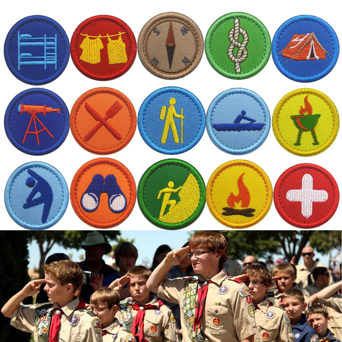 Boy Scouts of America Badge Awarded to Encourage Morale Badges Embroidered Patches for Clothing Embroidery Tactical Patch Sewing