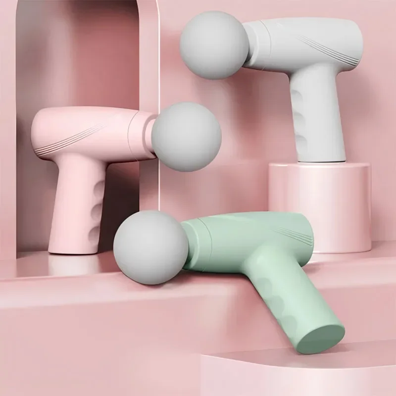 Portable Mini Handheld Deep Tissue Massager Fascia Gun Multi-Stage Vibration Muscle Relaxation Massage Equipment