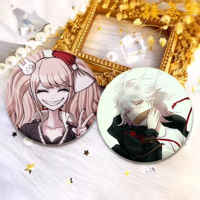 Anime Danganronpa Pins Game Characters Amami Iruma Miu Kirigiri Kyouko Nagito Badge Round Creative Brooches for Bag Accessories