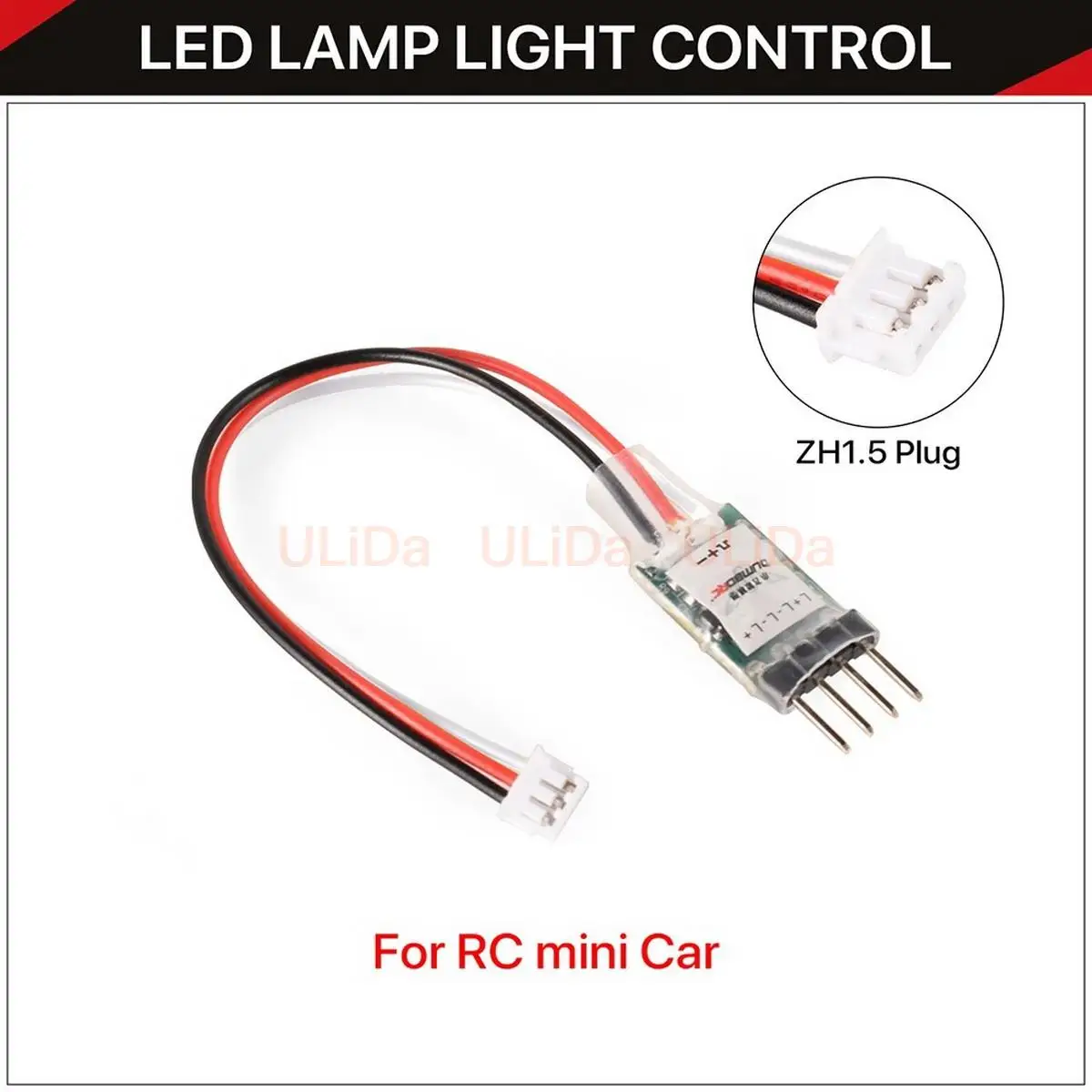 DUMBORC 3CH LED Lamp Light Controller Switch Panel System Turn On/Off ZH1.5 JR Plug for RC Car Aircraft Airplane Parts