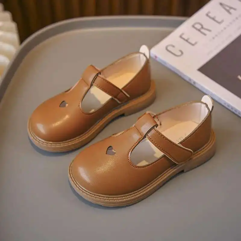 

Fashion Leather Shoes Versatile Exquisite Elegant Sandals Comfort Soft Sole Anti Slip Girl Shoe Daily Trend New Princess Shoe