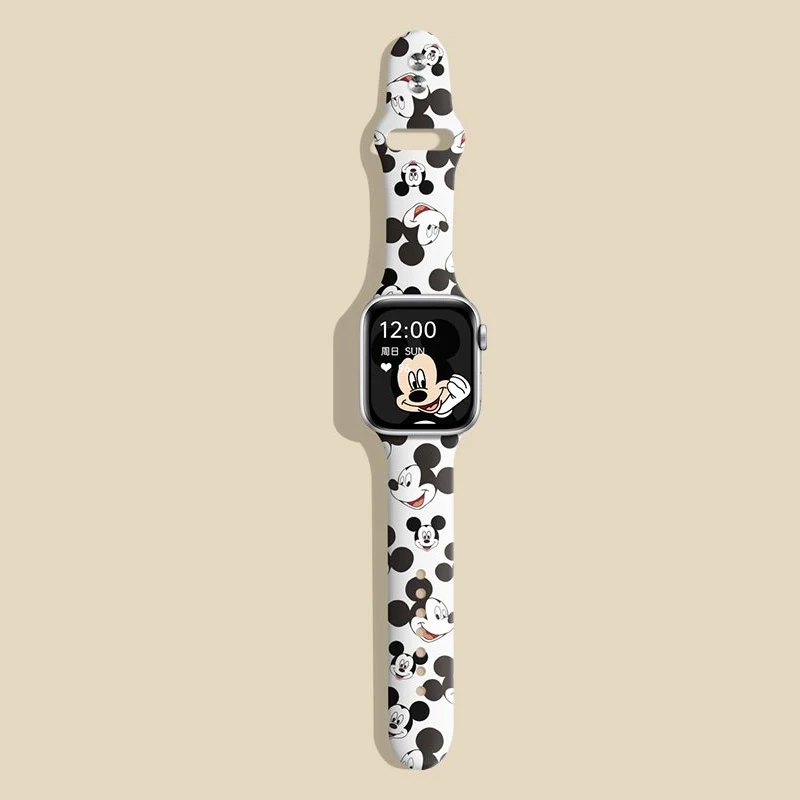 Mickey Mouse Smart Strap for iWatchband 1 2 3 4 5 6 7 8 9 Se Ultra Silicone Smartwatch Watch band Bracelet IWatch 38-49MM Bands