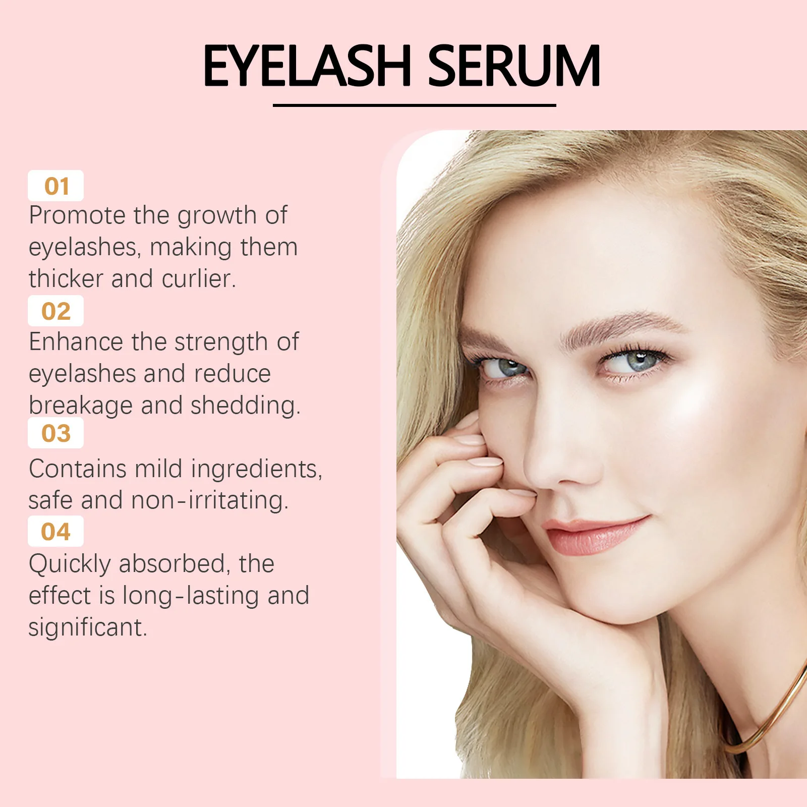 ​ EELHOE Siero per la crescita delle ciglia Estensioni delle ciglia Prevenzione della perdita dei capelli Miglioramento delle ciglia Ispessimento Allungamento delle ciglia
