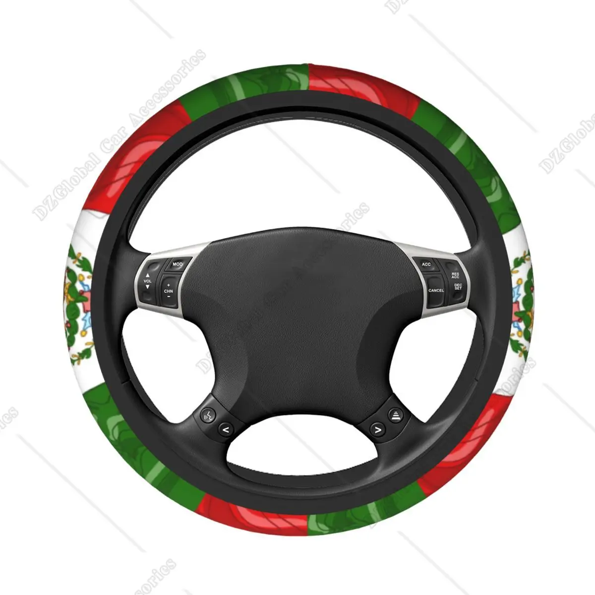 Happy Independence Day Mexico 16 September Mexican Steering Wheel Cover Universal 15 Inch Neoprene Car Wheel Protector