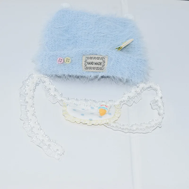 Conjunto de ropa y accesorios Labubu, elegante traje con gorro con pechera, adecuado para muñecas Labubu de 17cm, accesorios, ropa y regalos para niños