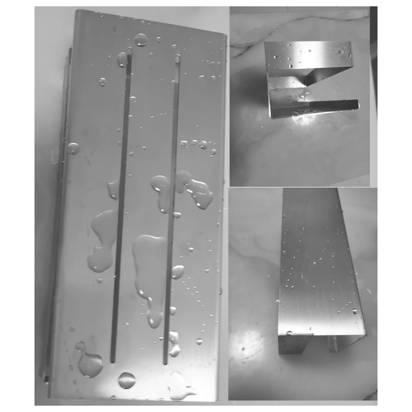 رف دش من الفولاذ المقاوم للصدأ بدون سلة دش للحفر لمنظم رف الحمام