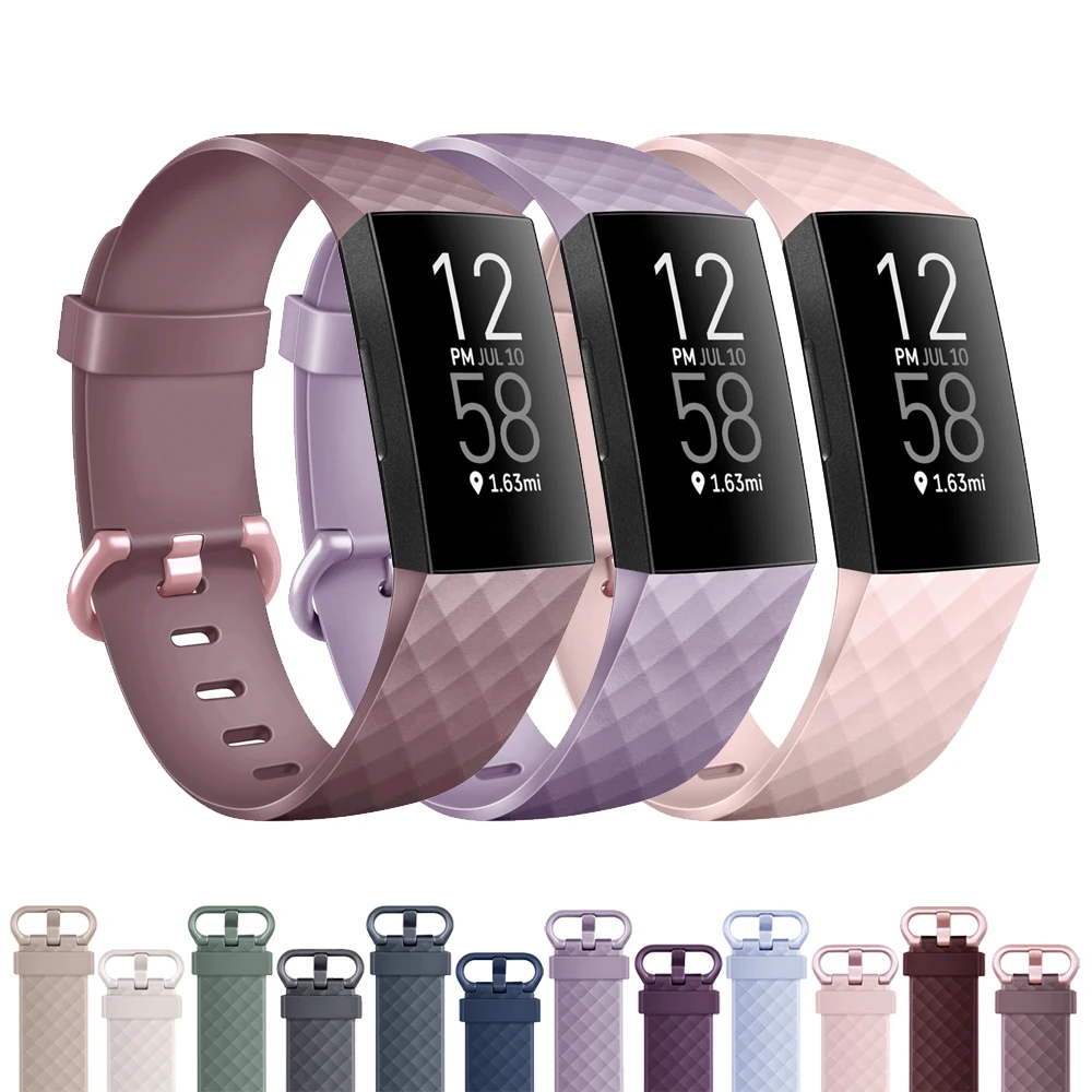 Correa de silicona suave para reloj Fitbit Charge 3/Charge 4, repuesto de pulsera