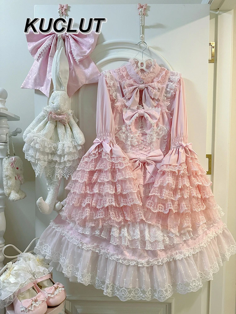 

Sweet and cute lolita flower wedding birthday adult dress suspender JSK dress princess dress lolita suit