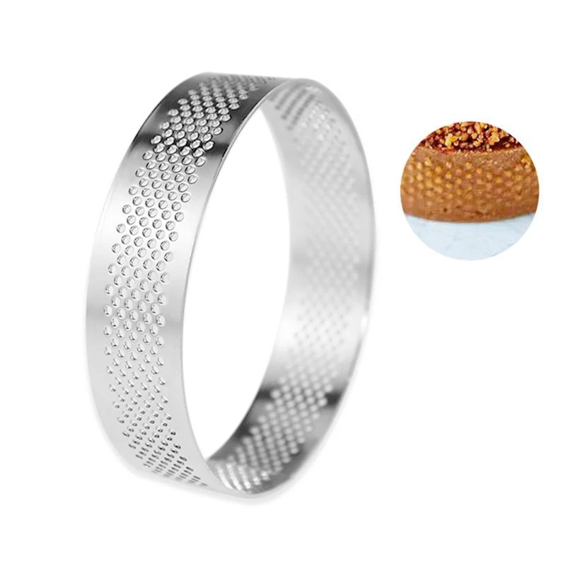 20 سنتيمتر جولة الفولاذ المقاوم للصدأ كعكة ثقب قوالب موس كعكة لاذع الدائري البيتزا الحلوى DIY بها بنفسك قالب ديكور المطبخ الخبز أداة ST