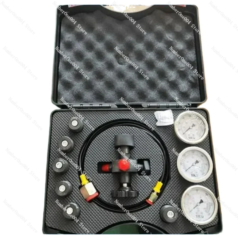 7 IN 1 Hydraulic Accumulator Cylinder Nitrogen Gas Charging Kit And Pressure Test Kit