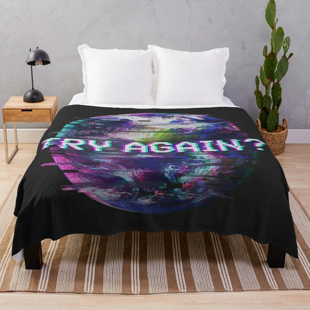 Humanity Glitch Throw Blanket Bed decorative cosplay anime Hair Blankets