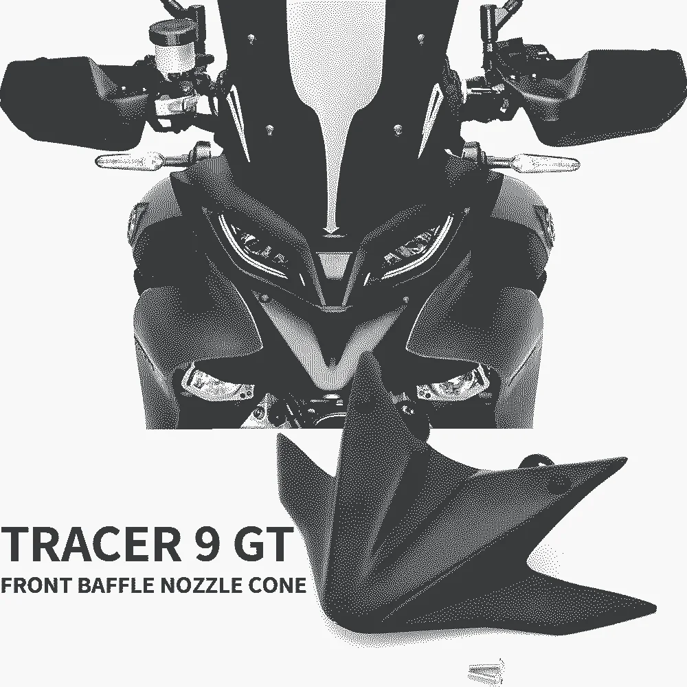 

For Yamaha Tracer 9 TRACER 900 GT Tracer9 2021-Beak Nose Cone Extension Cover Extra Carbon Fiber Texture Front Wheel Fender