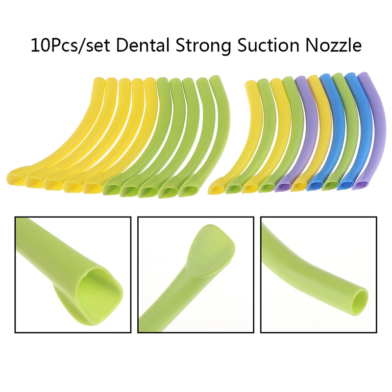 10Pcs Dental Autoclavable Strong Suction Tips Dental Duckbill Evacuation Tips Aspirator Saliva Tube Suction Tips Dental Material