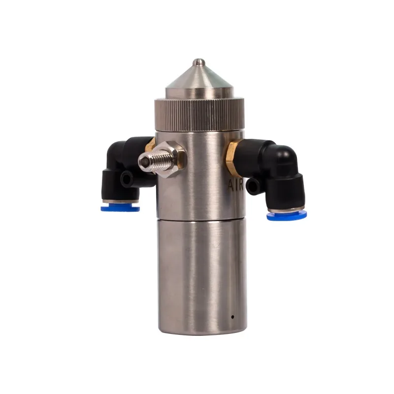 

Stainless Steel Anti-drip Air Atomizing Nozzle Cardboard Factory Humidification Nozzle Two Fluid Fan-shaped Soda Spray Head