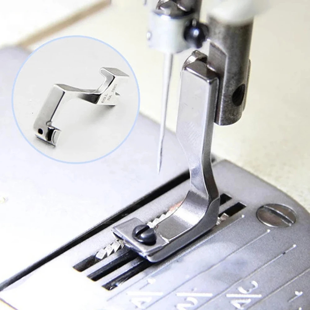 T69 قابل للتعديل غير مرئية سستة قطعة قدم الضغط في ماكينة الخياطة إبرة واحدة ماكينة خياطة مسطحة سستة قطعة قدم الضغط في ماكينة الخياطة الخياطة سستة مساعد قطعة قدم الضغط في ماكينة الخياطة S003311 #2