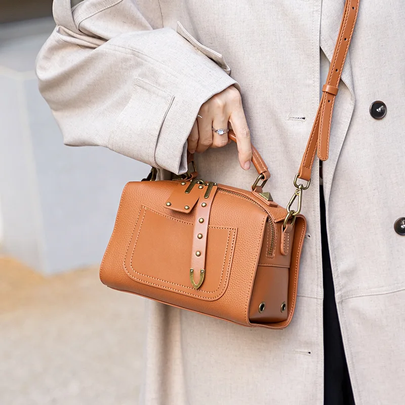 

2025 Новая большая сумка из натуральной кожи для женщин. Дизайнерская роскошная сумка. Стильная сумка через плечо. Модные женские дорожные сумки.