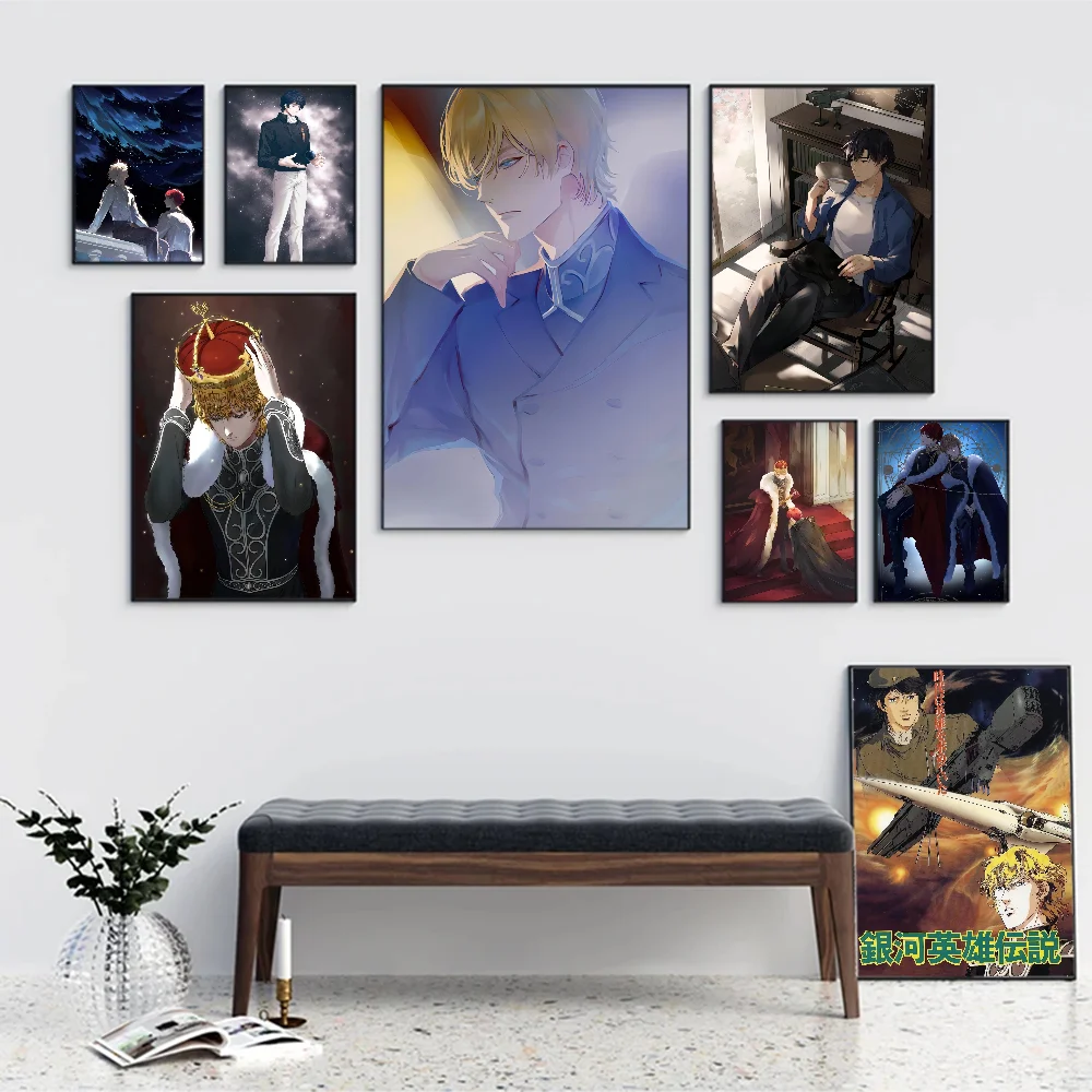 bilibili Legend of Galactic Heroes Anime Posters Sticky Whitepaper Sticker DIY Room Bar Cafe Kawaii Room Decor