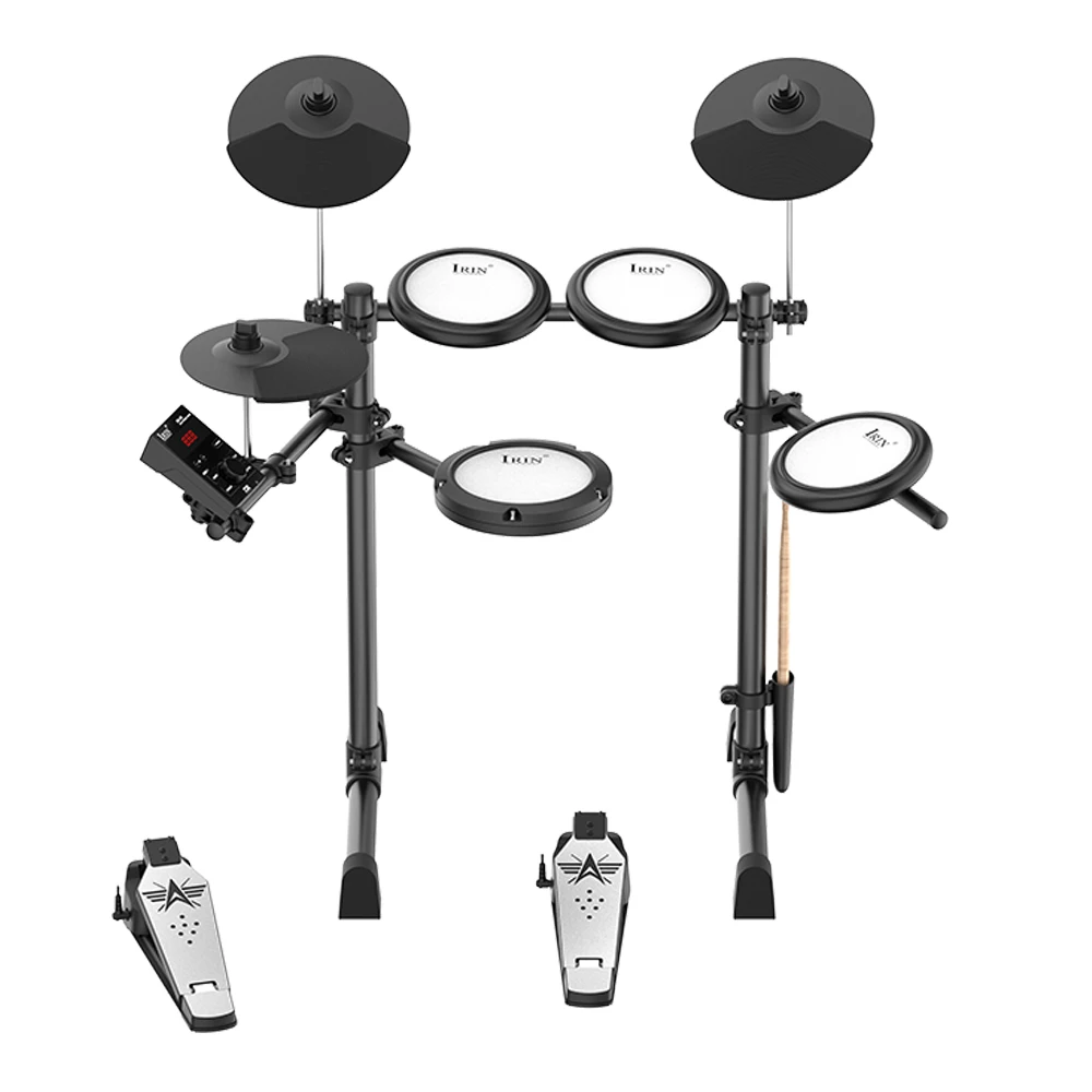IRIN ND-08/16 Electronic Drum Kit 5 Drums+3 Cymbals Bluetooth/MIDI｜Mesh Silicone Headphones+Sticks Pro Electronic Drum Kit