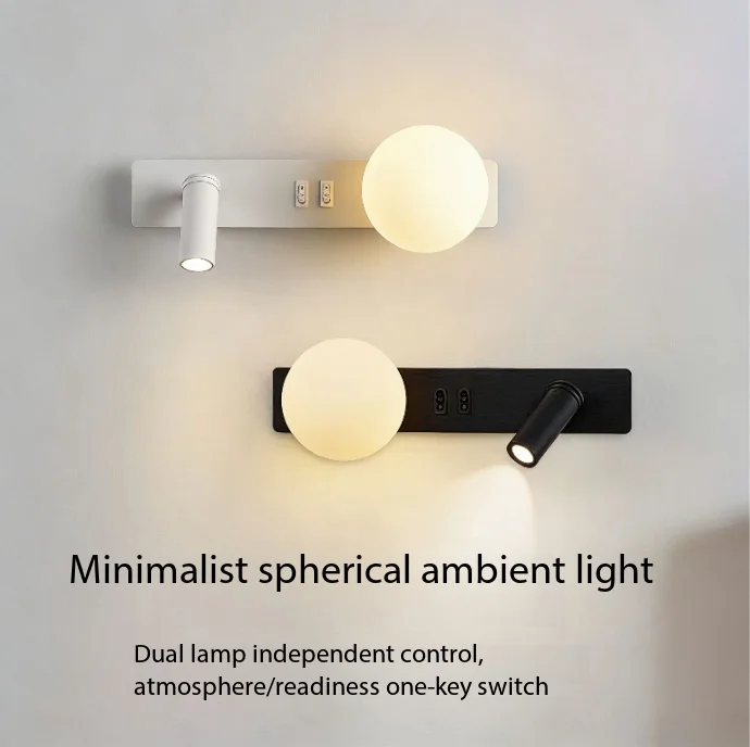 European-style Simple LED Eye Wall Lamp Living Room Study Bedroom Bedside Rotatable Reading Lighting Spotlight Atmosphere Lamp