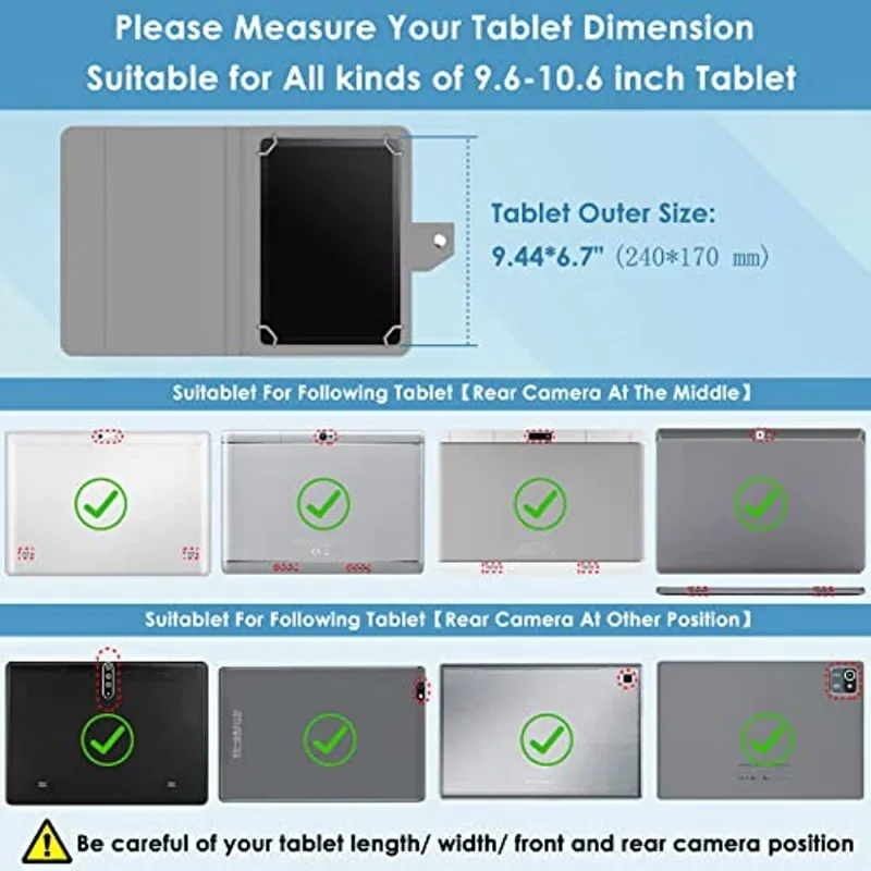 Универсальный чехол для планшета 7 дюймов, 8 дюймов, 10,1 дюйма, чехол для планшета 8 дюймов и 10 дюймов, кожаный чехол-подставка Folio для 7-10,5