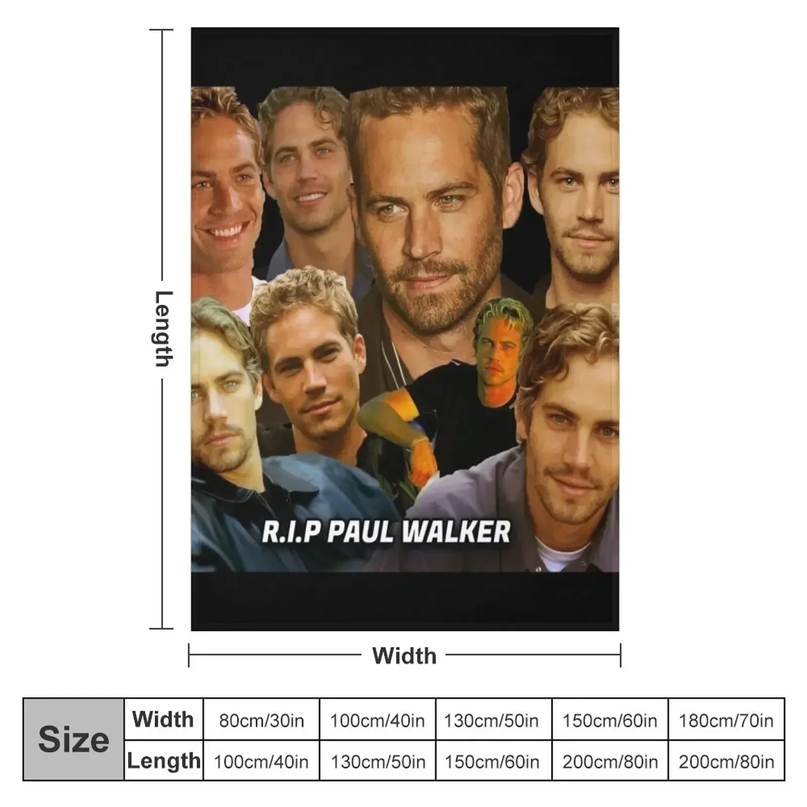 Paul walker tribute collage design 2021 Throw Blanket couch cozy soft plush fuzzy picnic outdoor blanket