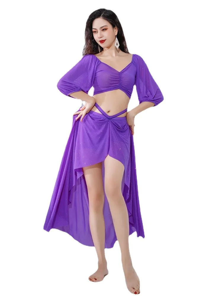 بدلة تنورة المحكمة الفرنسية الجديدة للرقص الشرقي بدلة أداء الرقص الشرقي