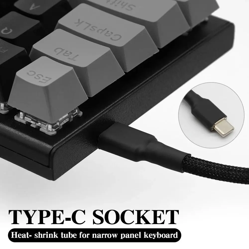 Braided Thread Usb Port 3 Meter Type C Usb Cable Keyboard Coiled Cable Mechanical Keyboard Wire Mechanical Keyboard Cable