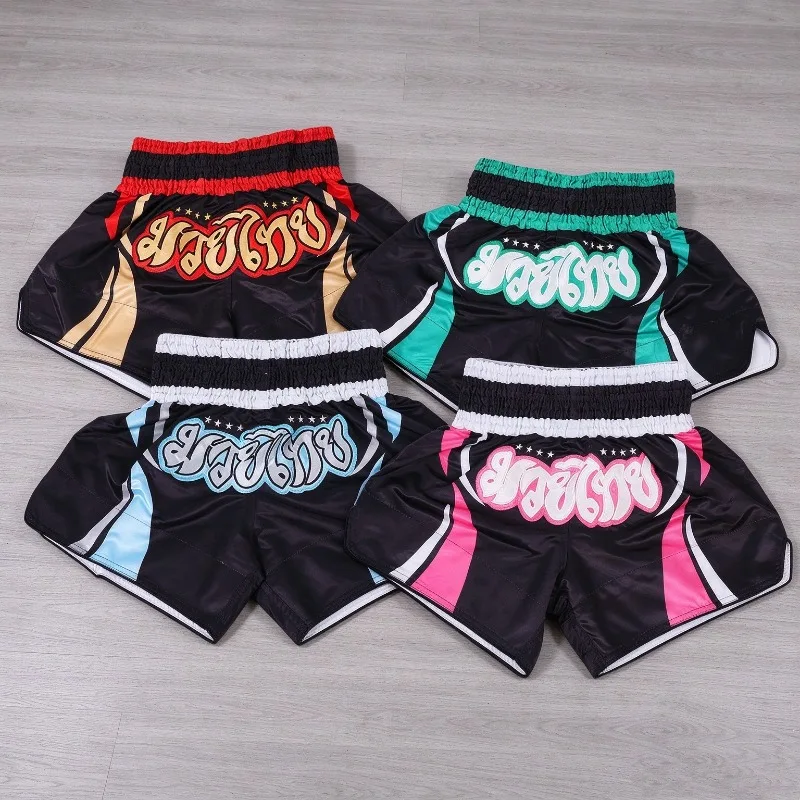 Men Kid New Boxing Shorts, Fighting Sanda Training, Quick Drying Sports Shorts, Muay Thai Shorts