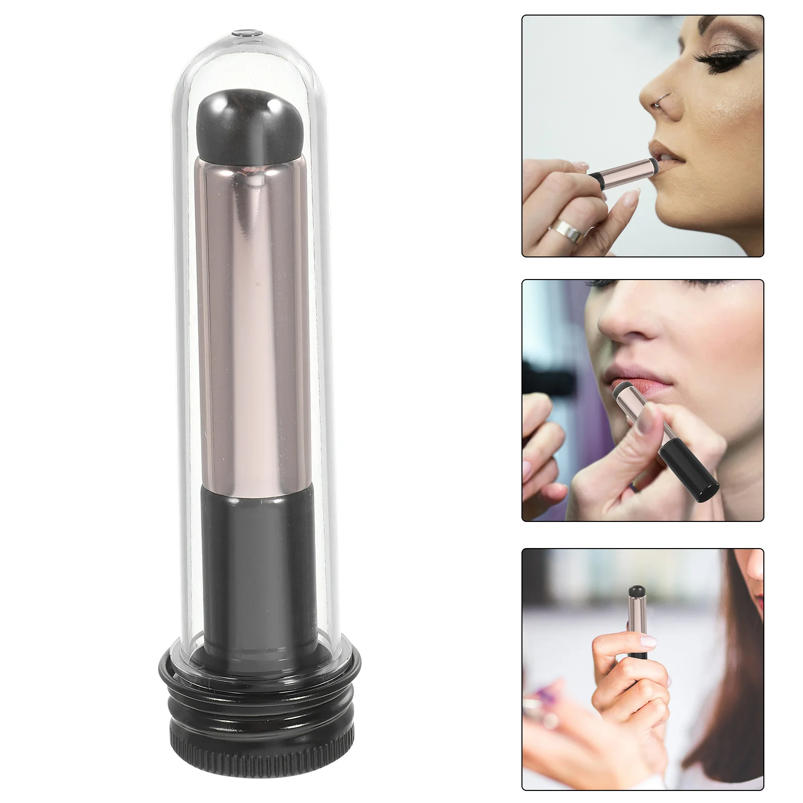 2 pezzi pennello per labbra in tubo protettore applicatore riutilizzabile in silicone per rossetto balsamo per labbra correttore crema sbavatura effetto viaggio