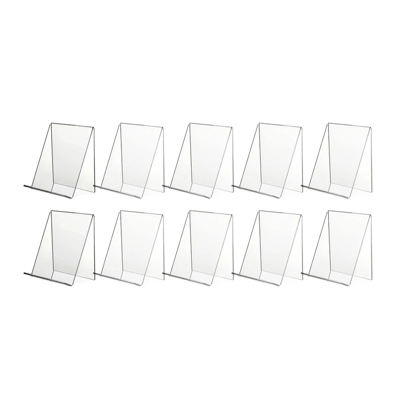 12 Pack Acrylic Book Stand,Clear Acrylic Display Stand, Clear Holder For Displaying Pictures,Jewelry,Watch Display Stand