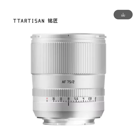 TTArtisan 75mm F2 AF Auto Focus Prime vast brandpuntsafstand full-frame lens voor Fuji X Nikon Z Sony E FE Z6II ZFC Z8 Z9 A7CII A7R A7M XT50