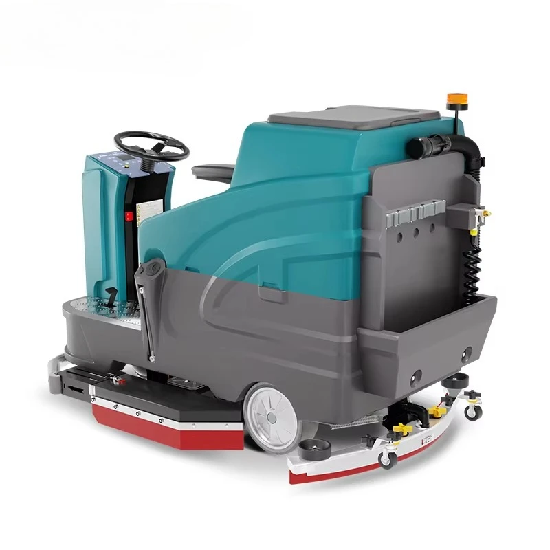 Automatic Electric Floor Scrubber Dryer Industrial Ride-on Machine for Cleaning Vinyl Marble Tile Floors