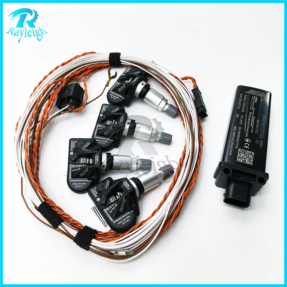 

TPMS Tire Pressure Monitoring System Kit 4 Sensors + Control Module 5Q0907273B For VW Audi Skoda MQB Platform