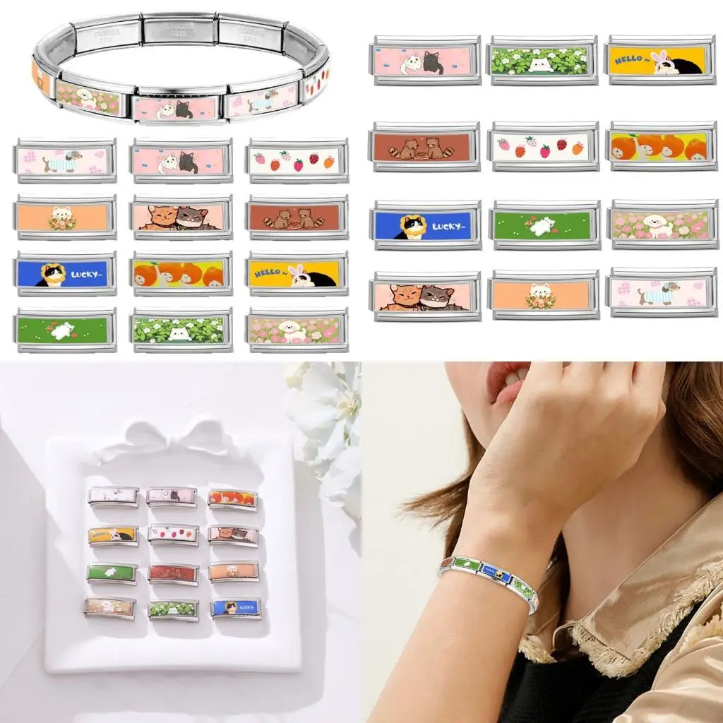 

W0YA Фотография Тема Ювелирных изделий изготовление детали Ссылка из нержавеющей стали текстуры для браслета