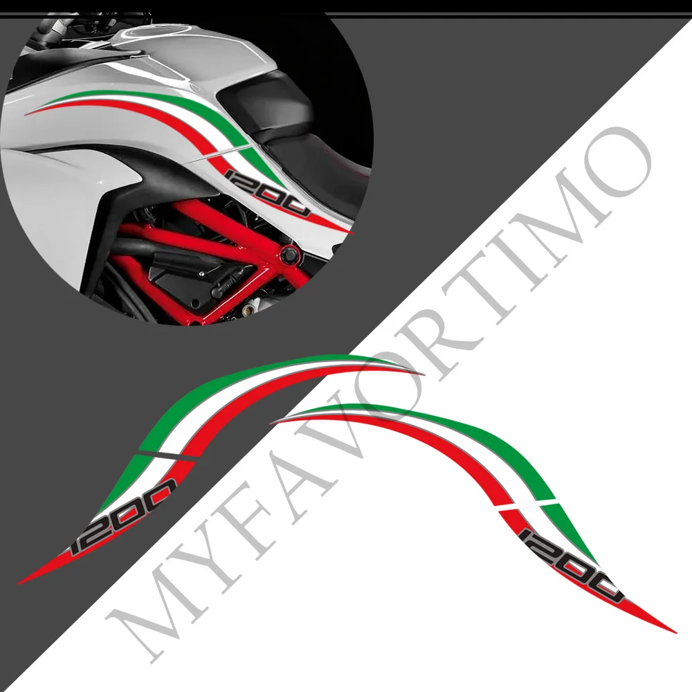 For Ducati MULTISTRADA 1200 S 1200S Motorcycle Body Fairing Fender Tank Pad Protector Stickers Decals Set