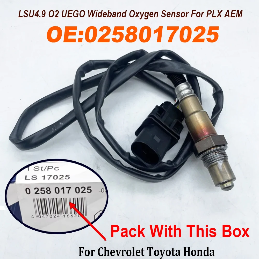 

0258017025 WideBand Oxygen Lambda Sensor LSU4.9 258017025 for PLX UEGO AEM 30-2004 30-0300 30-4110 High Quality